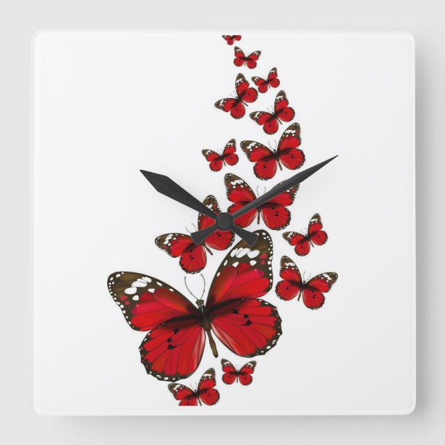 Elegant Butterfly Wall Clock – Graceful Nature-Ins (Front)