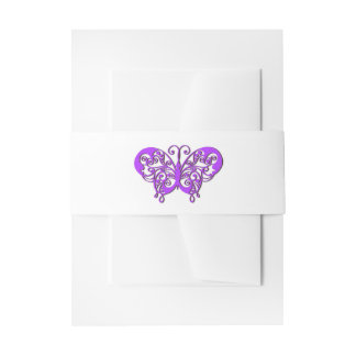Elegant Butterfly Wedding Belly Bands Invitation Belly Band