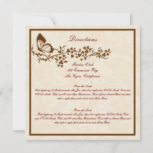 Elegant Butterfly Wedding Direction Cards