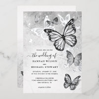 Elegant Butterfly Wedding Real Silver