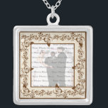 Elegant Butterfly Wedding Square Silver Necklace<br><div class="desc">Personalize this pretty necklace to have as wedding favours at your wedding reception or to have one yourself as a remembrance of your special day. This necklace is also the perfect gift for the bride ant her bridal shower. Personalize by adding your photo.</div>