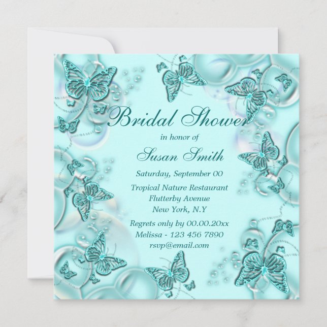 Elegant butterfly whimsical | Personalize Invitation (Front)