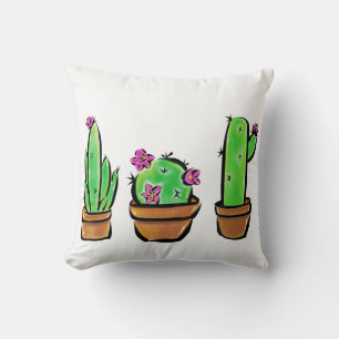 Elegant Cactus cacti succulents Throw Pillow