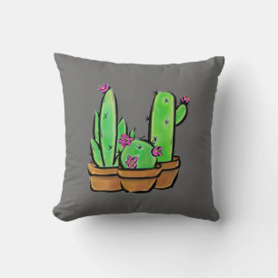 Elegant Cactus cacti succulents  Throw Pillow