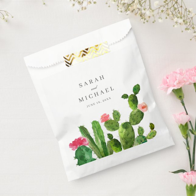 Elegant Cactus Garden | Wedding Favour Bag (Sealed)