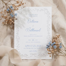 Élégant Cadre de Mariage Vintage Botanique à Nœud 