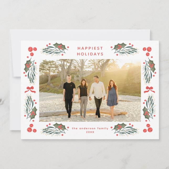 Elégant cadre verdoyant Carte de vacances (Devant)