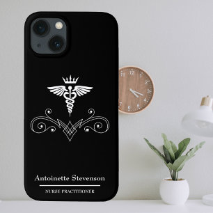 Elegant Caduceus Nurse Practitioner iPhone 13 Case