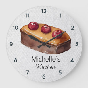 Elegant Cake Baker Pastry Chef Personalized        Large Clock