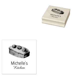 Elegant Cake Baker Pastry Chef Personalized Rubber Stamp