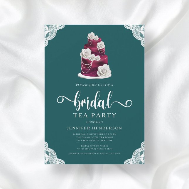 Elegant Cake Bridal Tea Party  Invitation (Creator Uploaded)