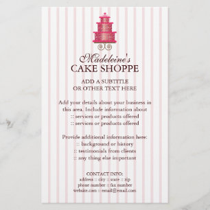 Elegant Cake Custom Bakery Business Flyer
