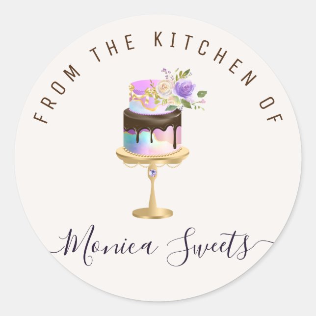 Elegant cake label (Front)