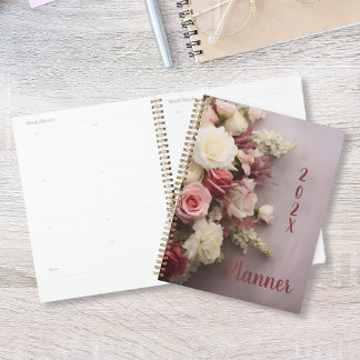 Élégant calendrier du bouquet de roses