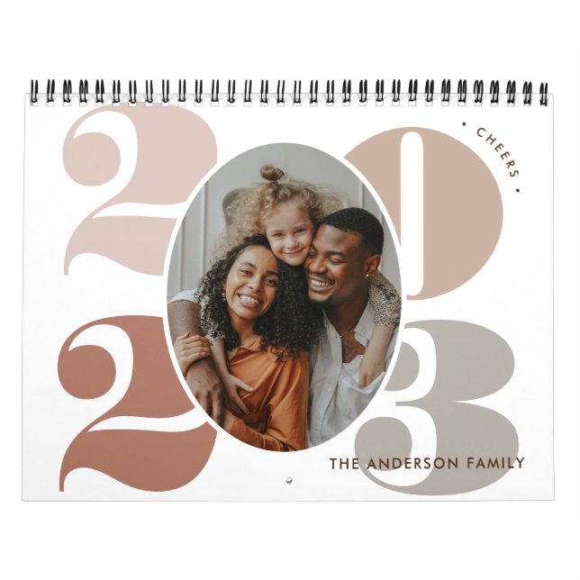 Élégant calendrier photo multi-famille (Protection)