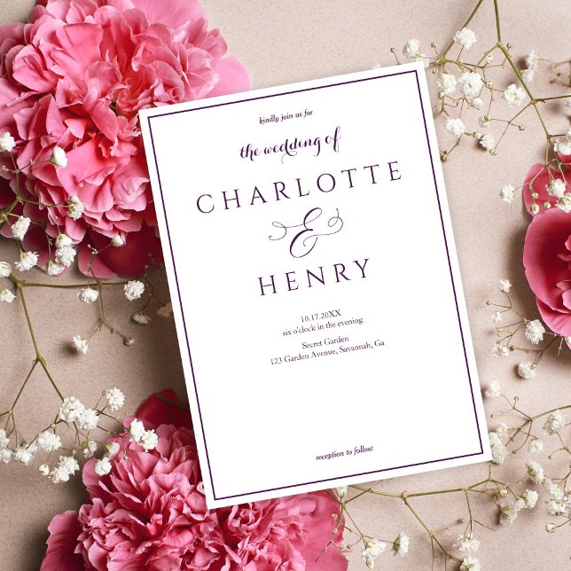 Elegant Callighraphy Script Wedding  Invitation (Creator Uploaded)