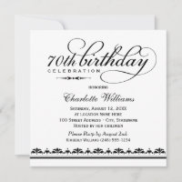 Elegant Calligraphy 70th Birthday Square