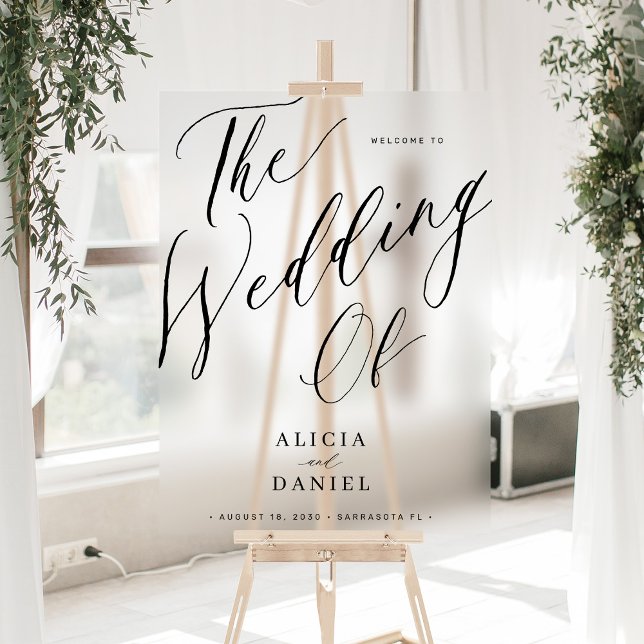 Elegant calligraphy acrylic wedding welcome sign (Creator Uploaded)