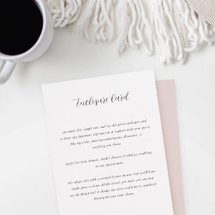 Elegant Calligraphy All Purpose Customizable Enclosure Card