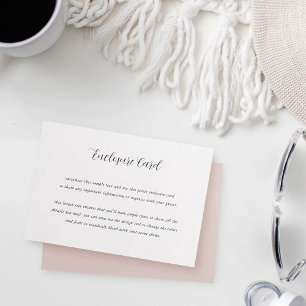 Elegant Calligraphy All Purpose Customizable Enclosure Card