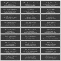 Elegant Calligraphy Black and White Wedding Guest 