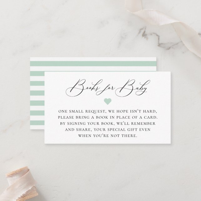 Elegant Calligraphy Book Request Enclosure Card (Front/Back In Situ)