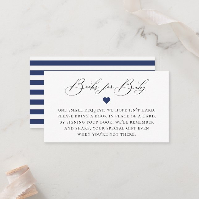 Elegant Calligraphy Book Request Enclosure Card (Front/Back In Situ)