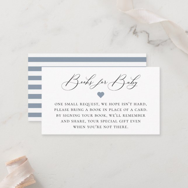 Elegant Calligraphy Book Request Enclosure Card (Front/Back In Situ)