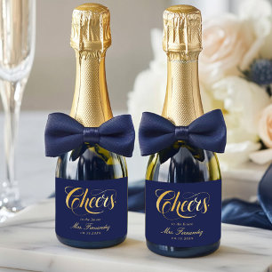 Elegant Calligraphy Bridal Shower Sparkling Wine Label
