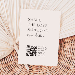 Elegant Calligraphy Capture The Love QR code  Enclosure Card