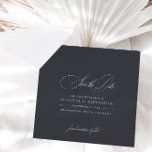 Elegant Calligraphy Classic Chic Dark Grey Save The Date<br><div class="desc">With its clean design and delicate calligraphy, this card sets the stage for a refined and memorable celebration. The black and white colour scheme adds an element of understated elegance, while the minimal calligraphy infuses the card with charm and sophistication. Personalize the card with your names and wedding date, making...</div>