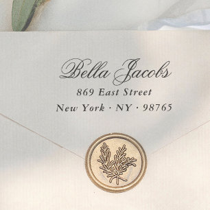 Elegant Calligraphy Classic Return Address Rubber Stamp