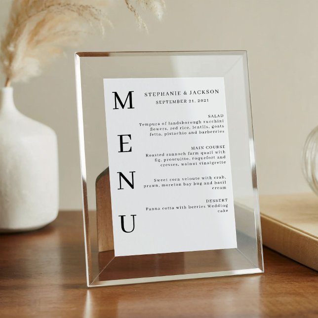 Elegant Calligraphy Classic Wedding Bar Menu (Créateur téléchargé)