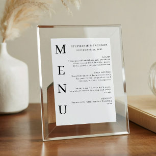 Elegant Calligraphy Classic Wedding Bar Menu Acrylic Sign