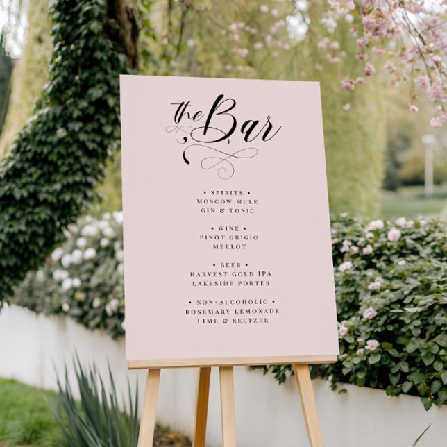 Elegant Calligraphy Classic Wedding Bar Menu Poste Poster (Creator Uploaded)