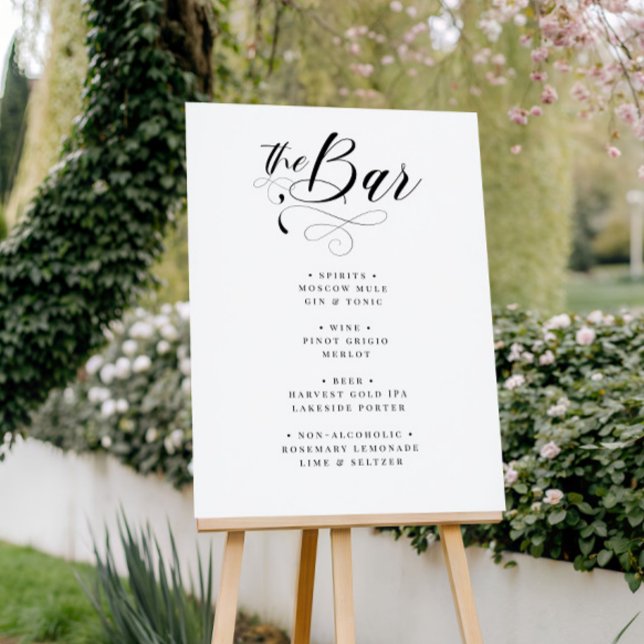 Elegant Calligraphy Classic Wedding Bar Menu Poster (Creator Uploaded)