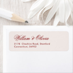 Elegant Calligraphy Cream Burgundy Wedding