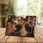 Elegant Calligraphy Custom Wedding Photo Thank You Card<br><div class="desc">Say thank you in style with these elegant and very trendy wedding photo thank you cards. The design is easy to personalize with your own photo and wording and your family and friends will be thrilled when they receive these fabulous thank yous.</div>
