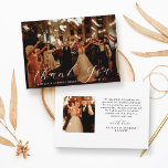 Elegant Calligraphy Custom Wedding Photo Thank You Card<br><div class="desc">Give thanks in style with these elegant and very trendy wedding photo thank you cards. The design is easy to personalize with your own special thank you wording and a photo of your choice and your guests will be thrilled when they receive these fabulous thank you cards.</div>