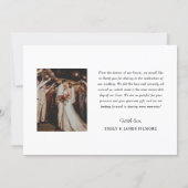 Elegant Calligraphy Custom Wedding Photo Thank You Card (Back)