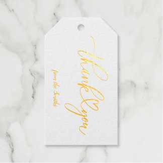 Elegant Calligraphy Customizable Thank You Gift Tags