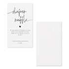 Elegant Calligraphy Diaper Raffle card Baby Shower