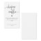 Elegant Calligraphy Diaper Raffle card Baby Shower