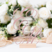 Elegant Calligraphy Dusty Pink Monogram Wedding