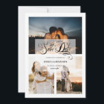Elegant Calligraphy Faux Vellum Effect 3 Photo Save The Date<br><div class="desc">Modern and elegant design printed Calligraphy Faux Vellum Effect 3 Photo Wedding Save the Date that can be customized with your text. Please click the "Customize it" button and use our design tool to modify this template. Check out the Graphic Art Design store for other products that match this design!...</div>