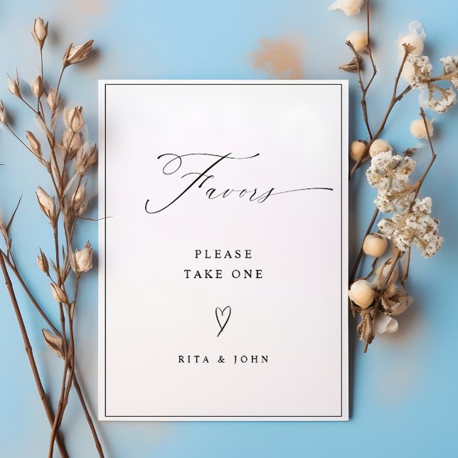 Elegant Calligraphy Favour Wedding Table Sign (Creator Uploaded)
