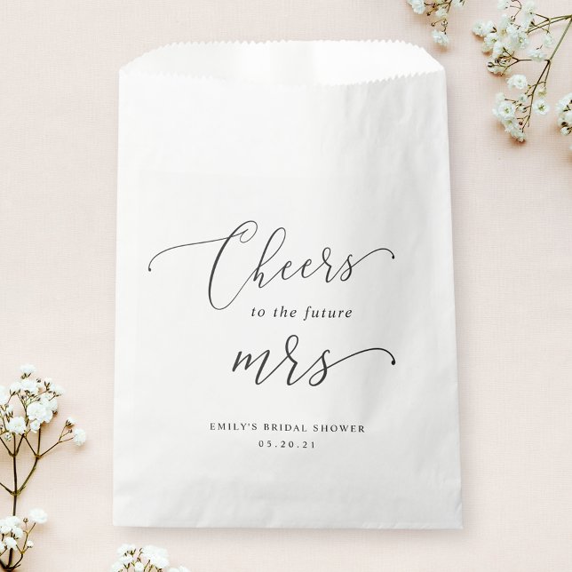 Elegant Calligraphy Future Mrs. Bridal Shower Favour Bag (Creator Uploaded)