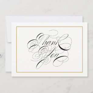 Elegant Calligraphy Gold Thank You