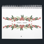Elegant Calligraphy Hand Painted Christmas Custom Calendar<br><div class="desc">***this design is part of a christmas holiday collection*** _______________________ this design template is fully editable and customizable by you the customer - click personalize further button if you with to move, add, delete or make major changes to the design _______________________ *if you have any DESIGN questions or need more...</div>