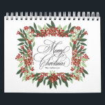 Elegant Calligraphy Hand Painted Christmas Custom Calendar<br><div class="desc">***this design is part of a christmas holiday collection*** _______________________ this design template is fully editable and customizable by you the customer - click personalize further button if you with to move, add, delete or make major changes to the design _______________________ *if you have any DESIGN questions or need more...</div>